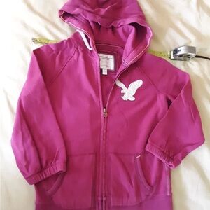 2000s Y2K American eagle pink zip up jacket hoodie